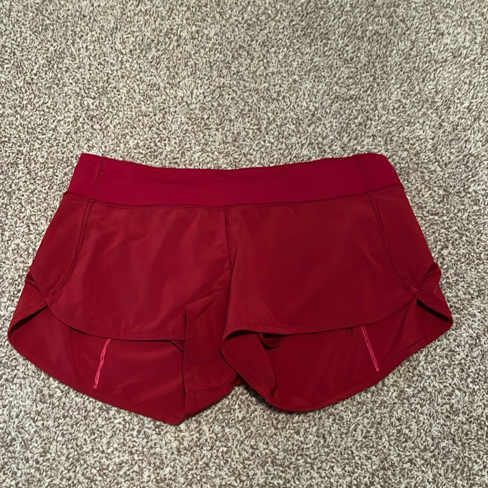 rose lululemon speed up shorts